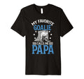 Mens My Favorite Ice Hockey Goalie Papa T-Shirt - Custom Art Print Unisex - T-Shirt, Sweatshirt, Hoodie