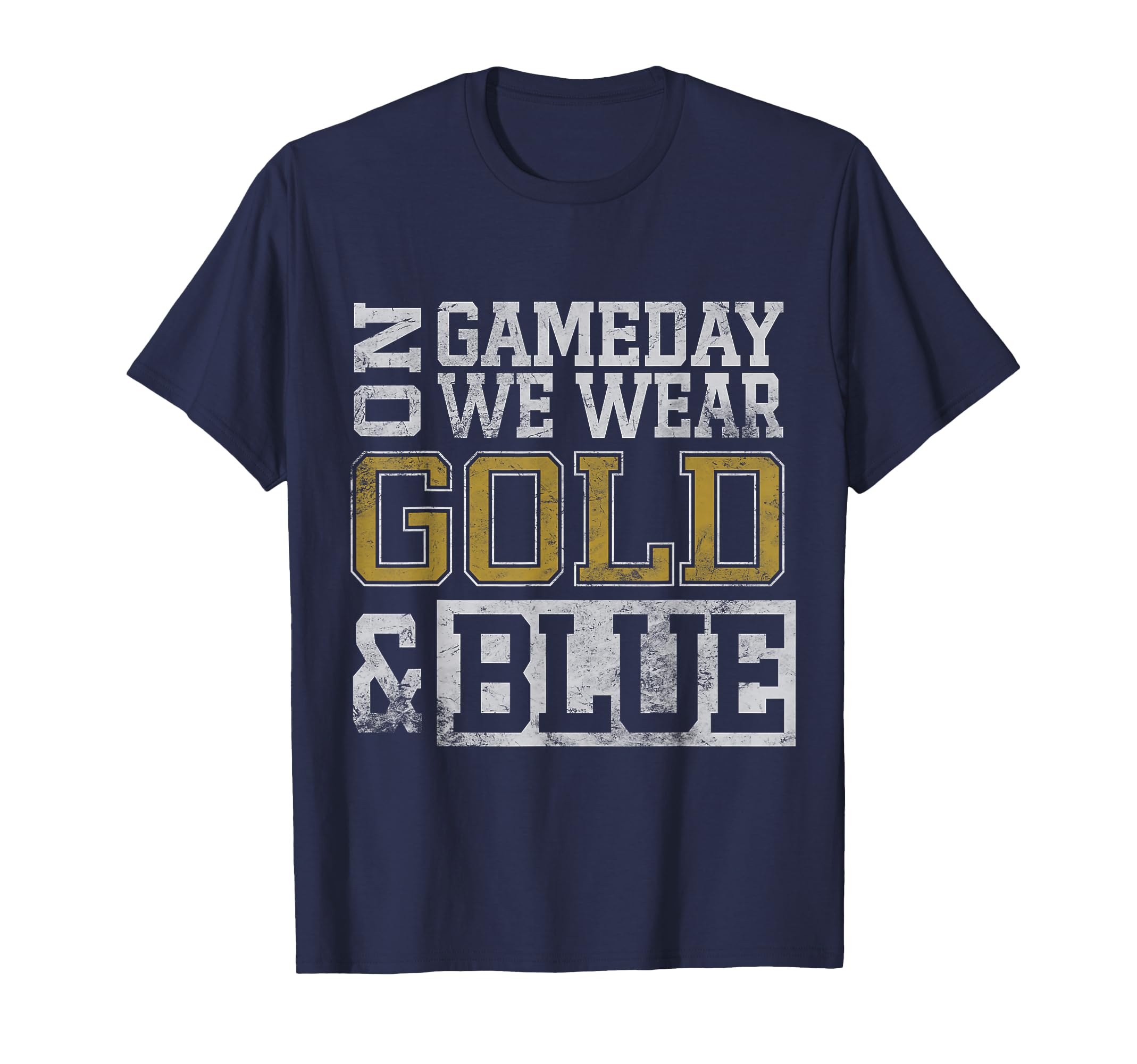 Blue Gold Game Day Group School Tournament T-Shirt - Trendy Graphic Unisex - T-Shirt, Sweatshirt, Hoodie