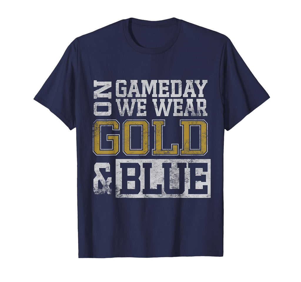 Blue Gold Game Day Group School T-Shirt - Casual Everyday Wear for Adults - T-Shirt, Sweatshirt, Hoodie