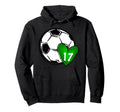 Womens Custom Soccer Mom Number 17 Heart Hoodie - Minimalist Print Unisex - T-Shirt, Sweatshirt, Hoodie