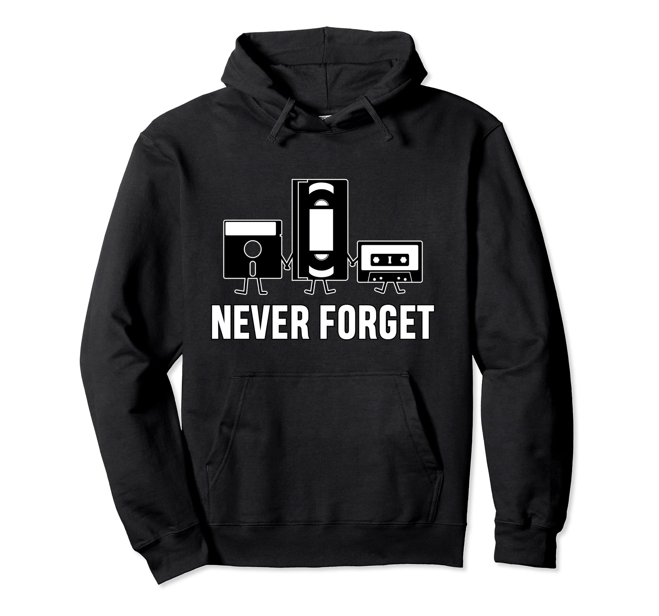 Never Forget Cassette Tape Novelty Hoodie - Streetwear Style Men Women - T-Shirt, Sweatshirt, Hoodie