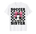 Soccer Sister Soccer Coquette Bow T-Shirt - Aesthetic Graphic Men Women - T-Shirt, Sweatshirt, Hoodie