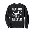 My Son Is Soccer Keeper Mom Soccer Sweatshirt - Trendy Graphic Unisex - T-Shirt, Sweatshirt, Hoodie