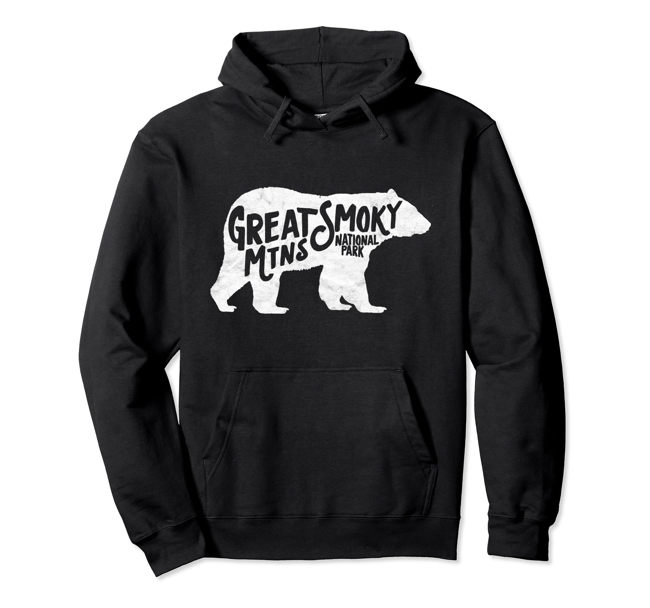 Smoky Mountains Black Bear Typography Hoodie - Trendy Graphic Men Women - T-Shirt, Sweatshirt, Hoodie