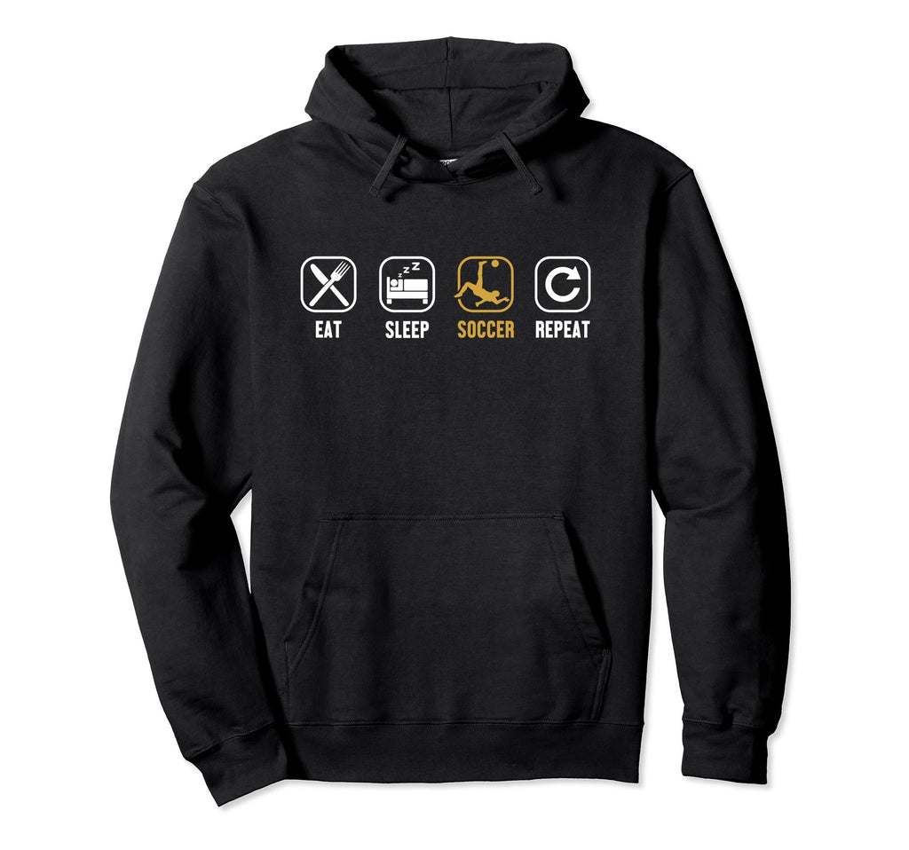 Eat Sleep Soccer Repeat Goal Keeper Hoodie - Custom Art Print for Adults - T-Shirt, Sweatshirt, Hoodie