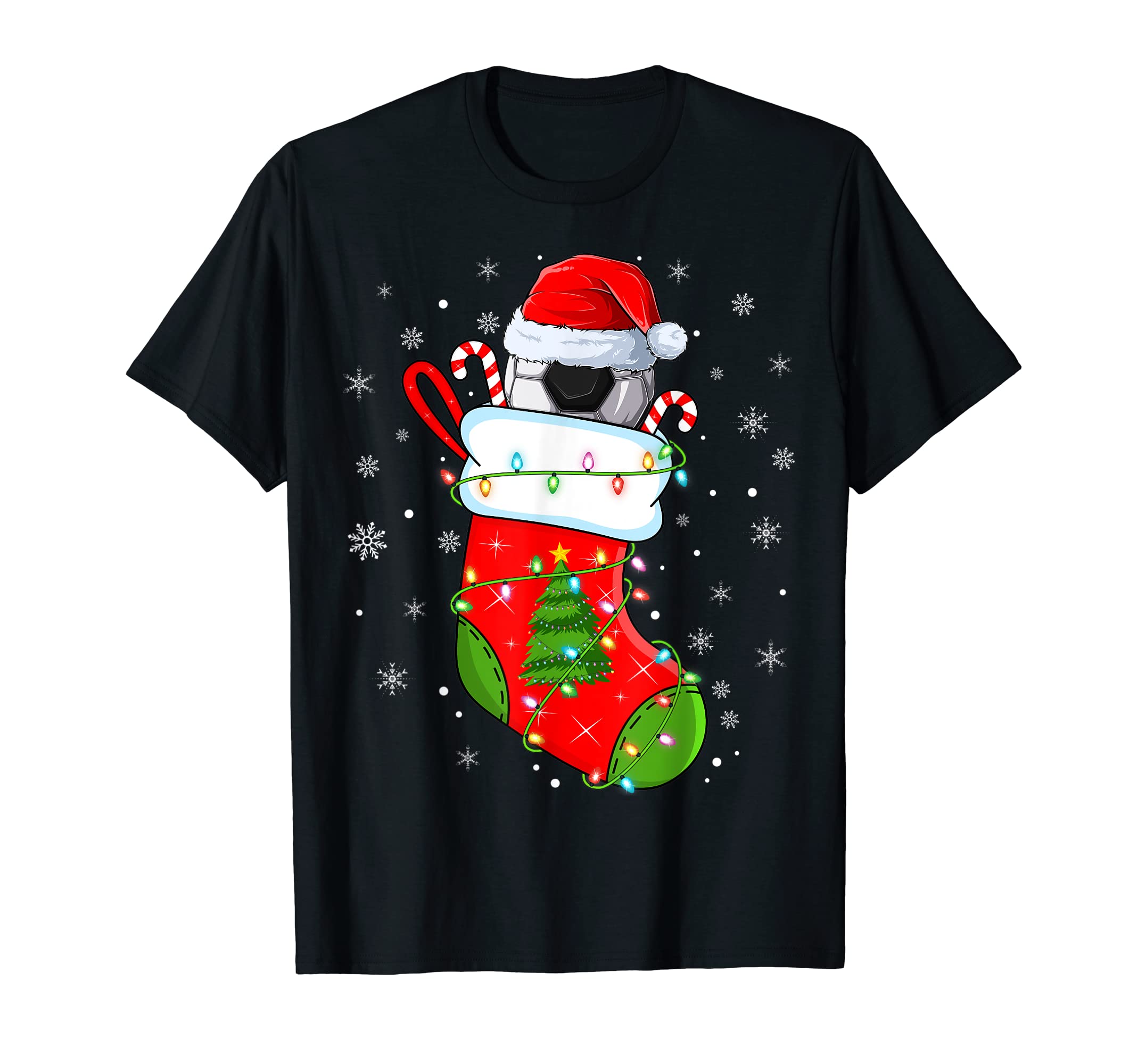 Soccer Socks Funny Santa Soccer T-Shirt - Graphic Print Men Women - T-Shirt, Sweatshirt, Hoodie