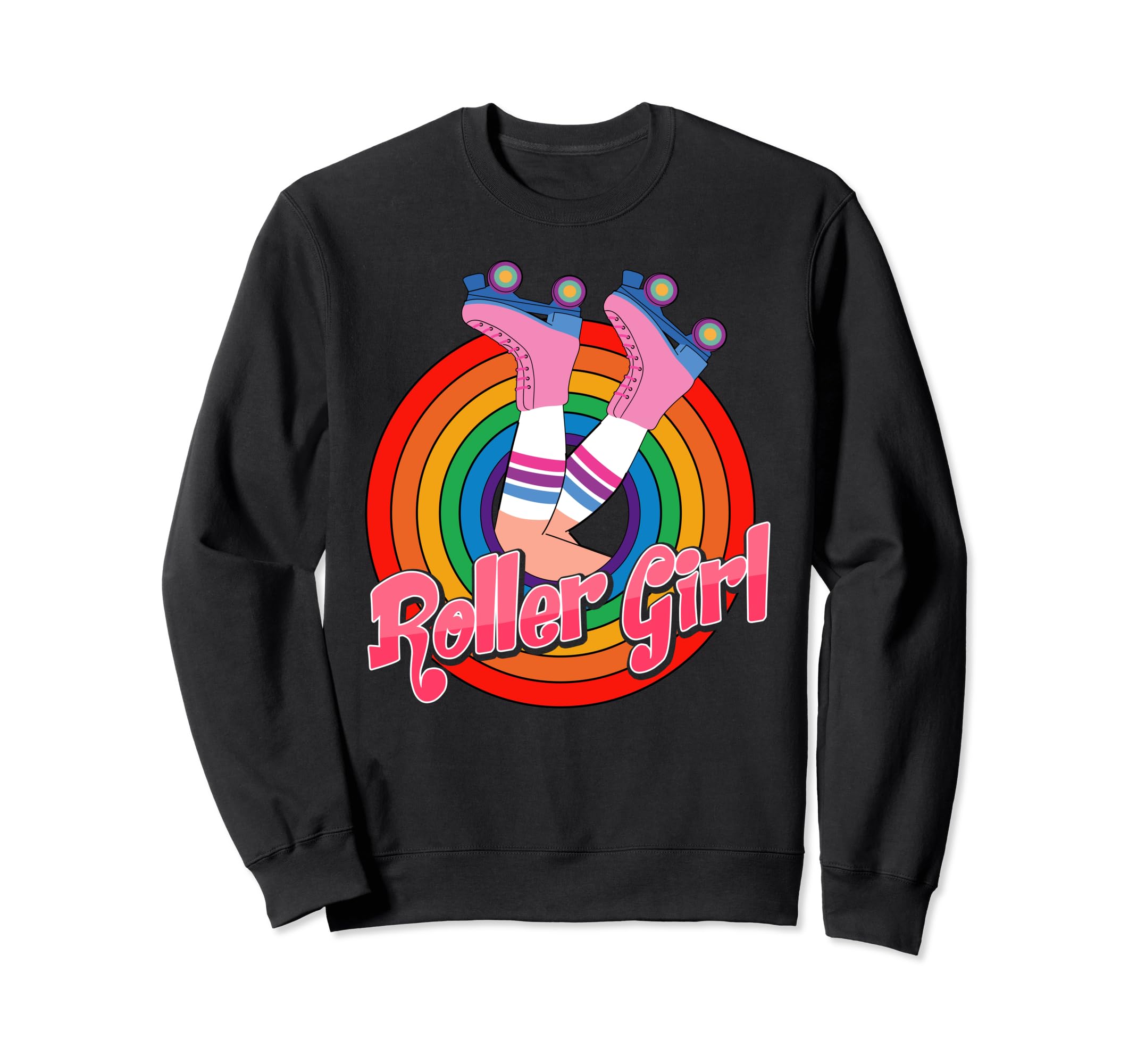 Roller Skater Skating 70S 80S Sweatshirt - Fun Novelty Design Men Women - T-Shirt, Sweatshirt, Hoodie