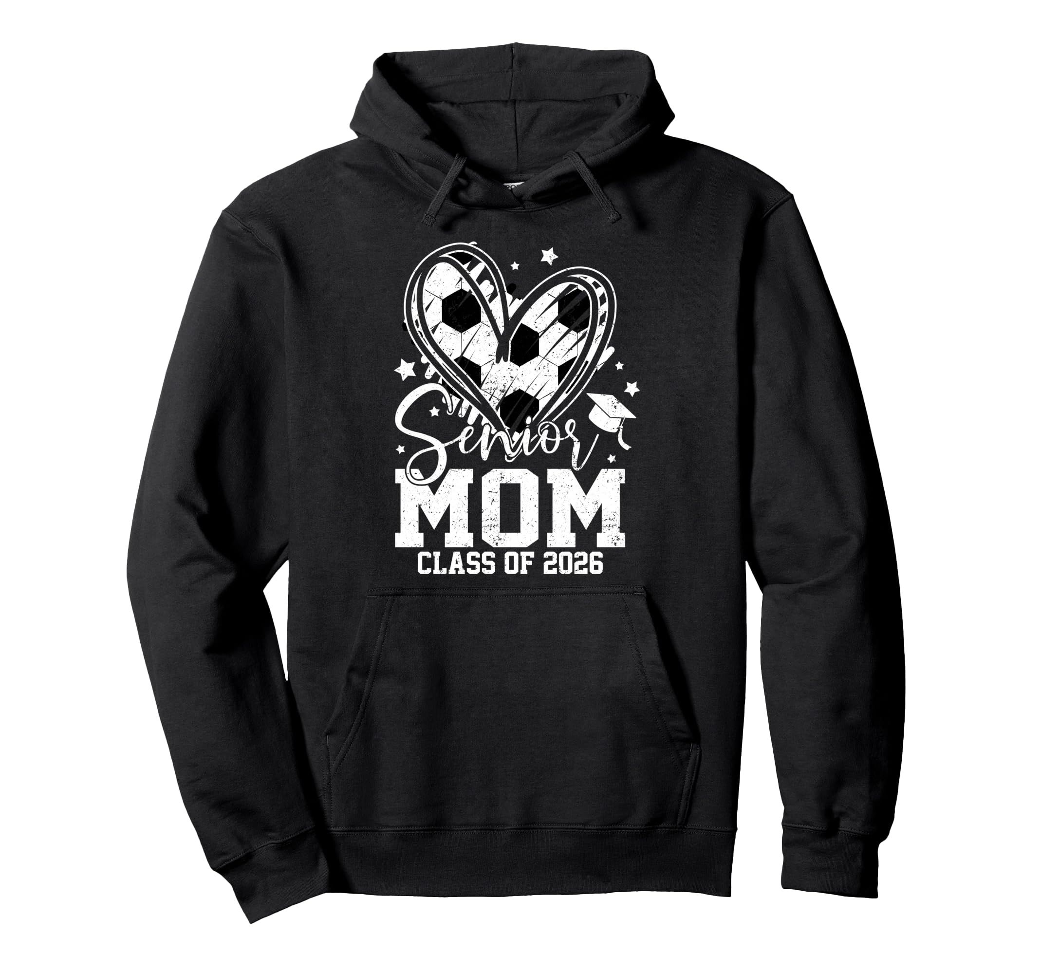 Senior Mom Class 2026 Soccer Graduation Hoodie - Minimalist Print Unisex - T-Shirt, Sweatshirt, Hoodie