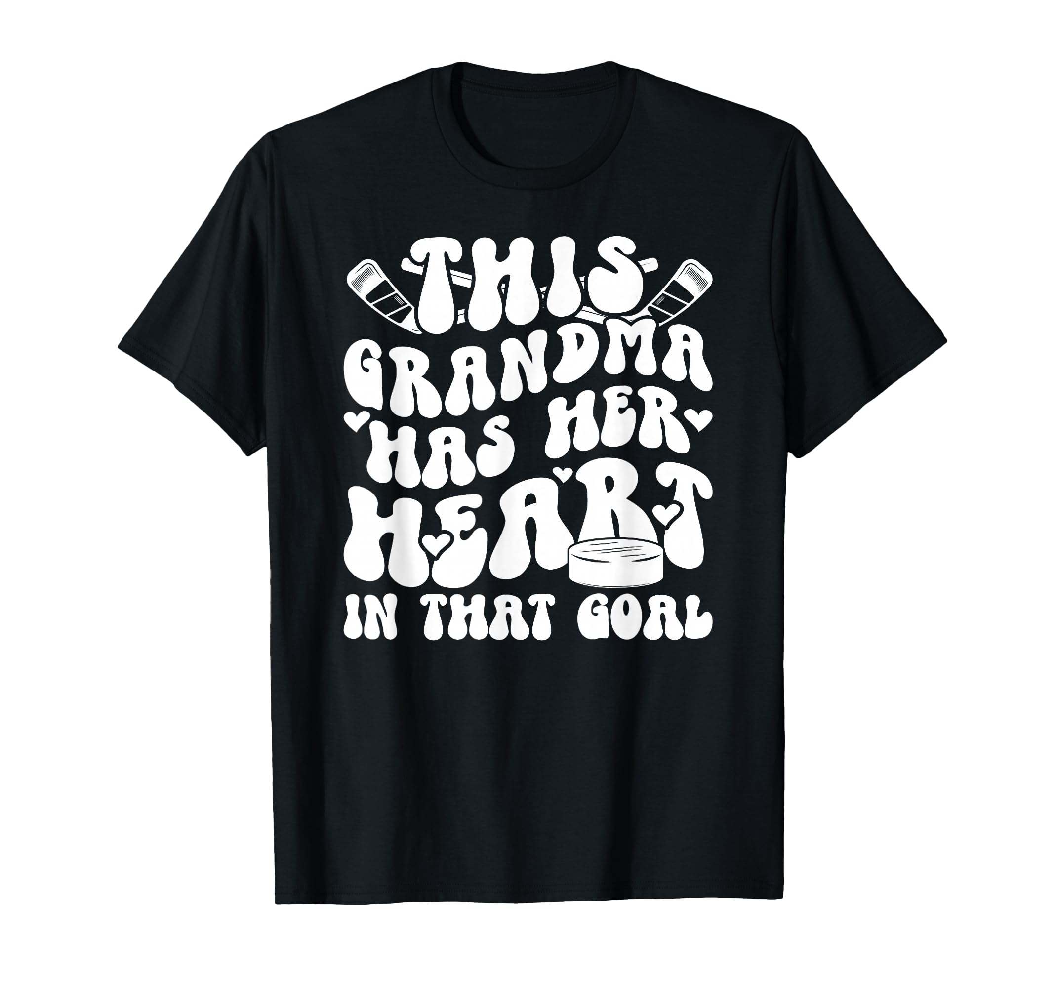Groovy Hockey Goalie Grandma Hockey T-Shirt - Unique Graphic Men Women - T-Shirt, Sweatshirt, Hoodie