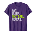 Eat Sleep Football Repeat Player Funny T-Shirt - Graphic Print for Adults - T-Shirt, Sweatshirt, Hoodie
