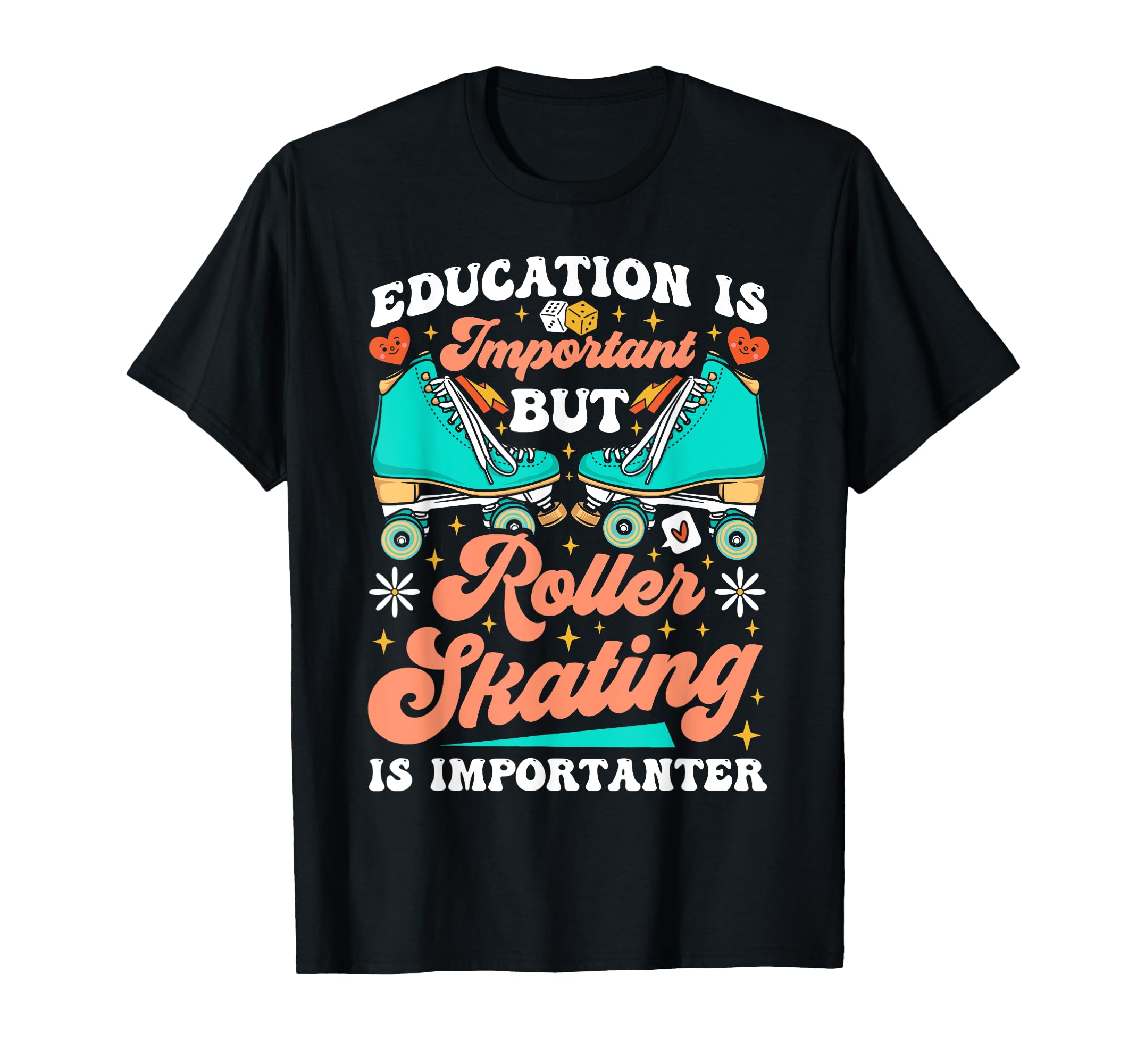 Roller Skating Skate 1970S Education Is T-Shirt - Trendy Graphic Men Women - T-Shirt, Sweatshirt, Hoodie