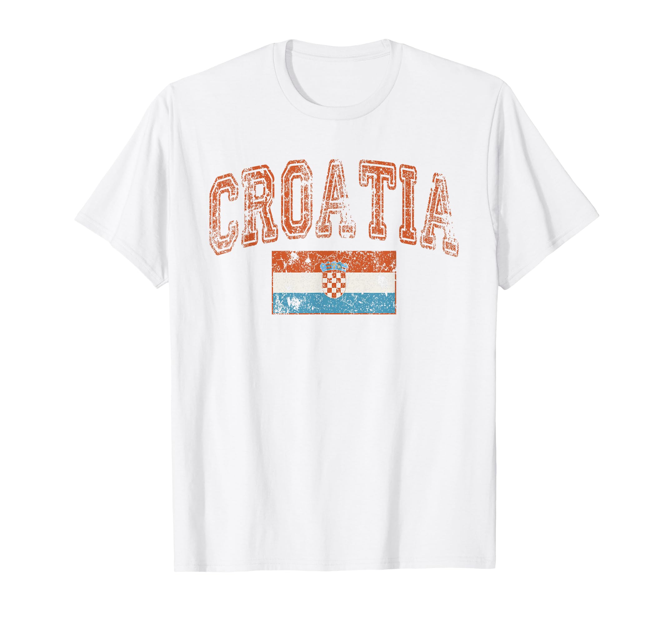 Threadrock Faded Croatia Flag T-Shirt - Streetwear Style for Adults - T-Shirt, Sweatshirt, Hoodie