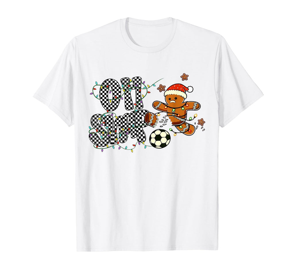 Funny Oh Snap Gingerbread Soccer T-Shirt - Graphic Print for Adults - T-Shirt, Sweatshirt, Hoodie