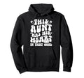 Groovy Hockey Goalie Aunt Hockey Hoodie - Graphic Print for Adults - T-Shirt, Sweatshirt, Hoodie