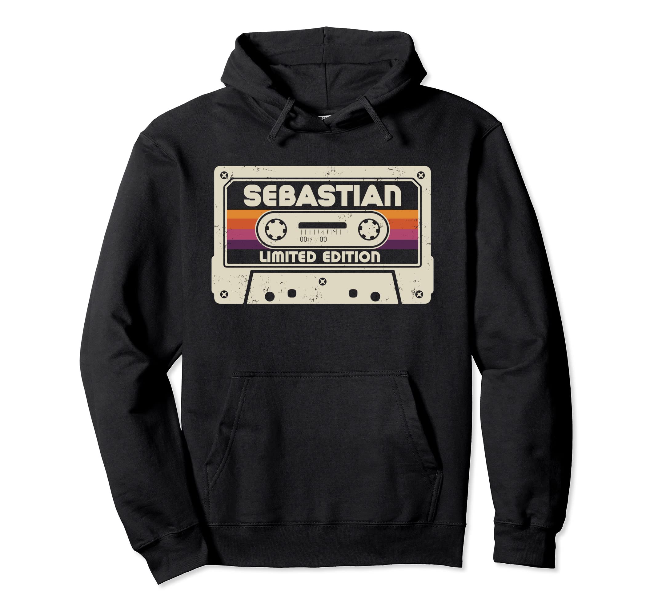 Sebastian First Name Cassette Tape Hoodie - Fun Novelty Design Unisex - T-Shirt, Sweatshirt, Hoodie