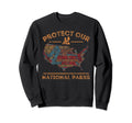 Protect Our National Parks Map Sweatshirt - Minimalist Print for Adults - T-Shirt, Sweatshirt, Hoodie