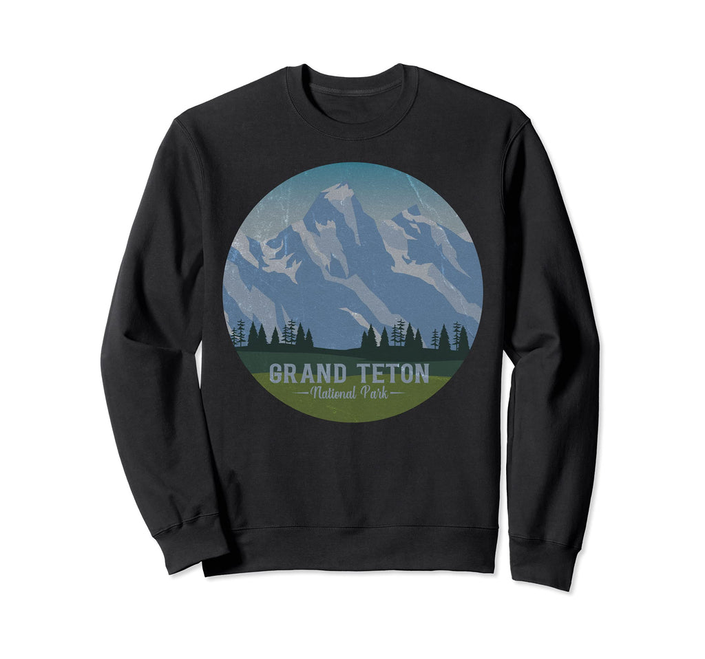 National Park Grand Teton Sweatshirt - Fun Novelty Design for Adults - T-Shirt, Sweatshirt, Hoodie