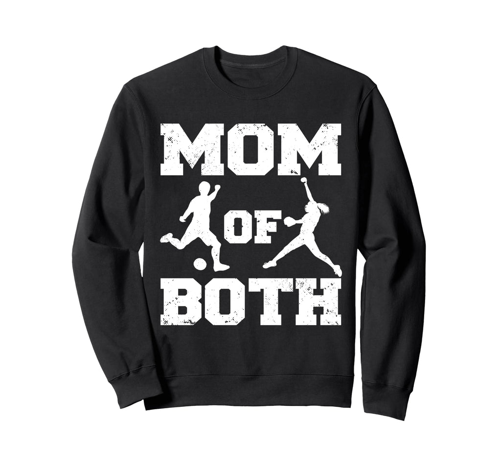 Mom Both Funny Soccer Softball Mom Sweatshirt - Graphic Print for Adults - T-Shirt, Sweatshirt, Hoodie