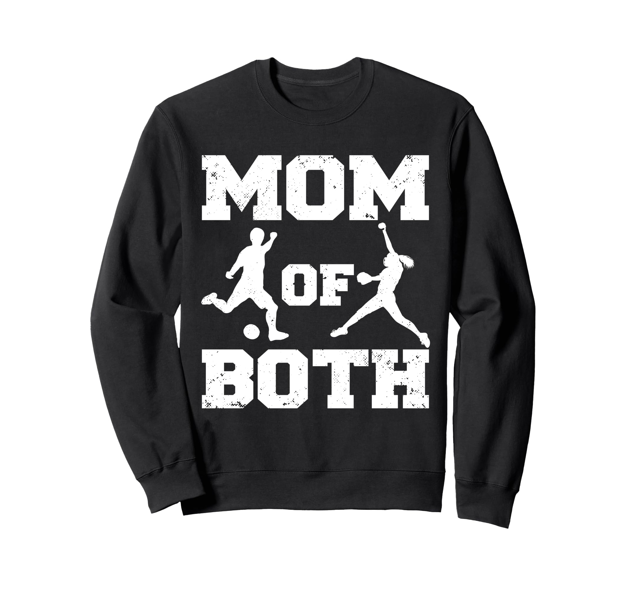 Mom Both Funny Soccer Softball Mom Sweatshirt - Graphic Print for Adults - T-Shirt, Sweatshirt, Hoodie