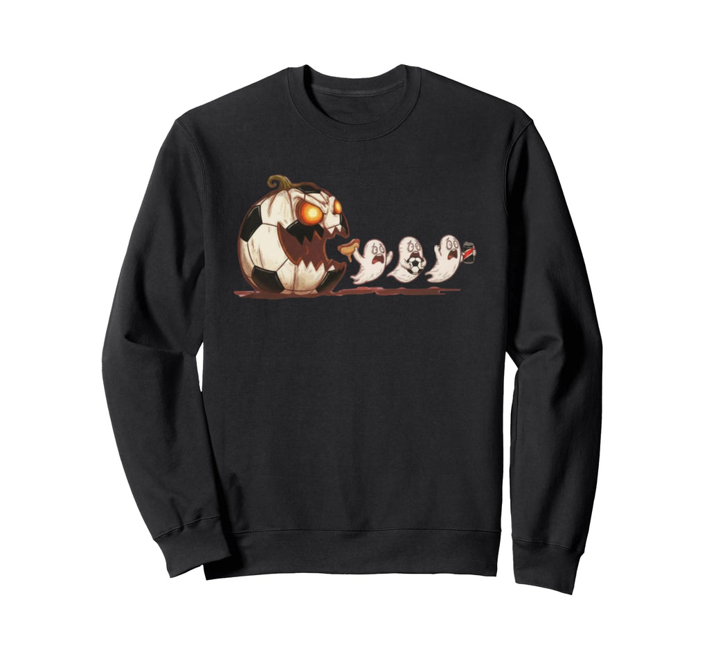 Funny Pumpkin Chasing Ghosts Halloween Sweatshirt - Trendy Graphic Unisex - T-Shirt, Sweatshirt, Hoodie