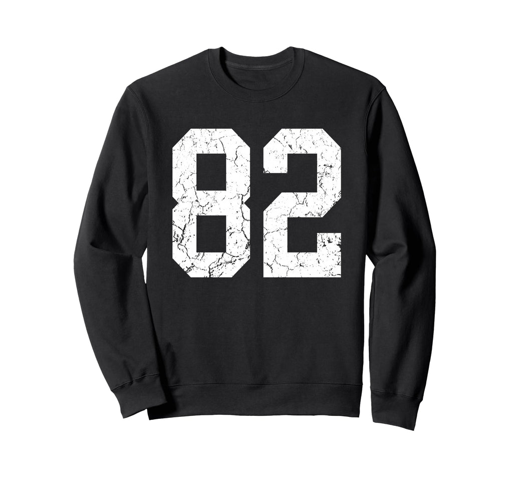 Distressed White Number 82 Jersey Sweatshirt - Custom Art Print Unisex - T-Shirt, Sweatshirt, Hoodie