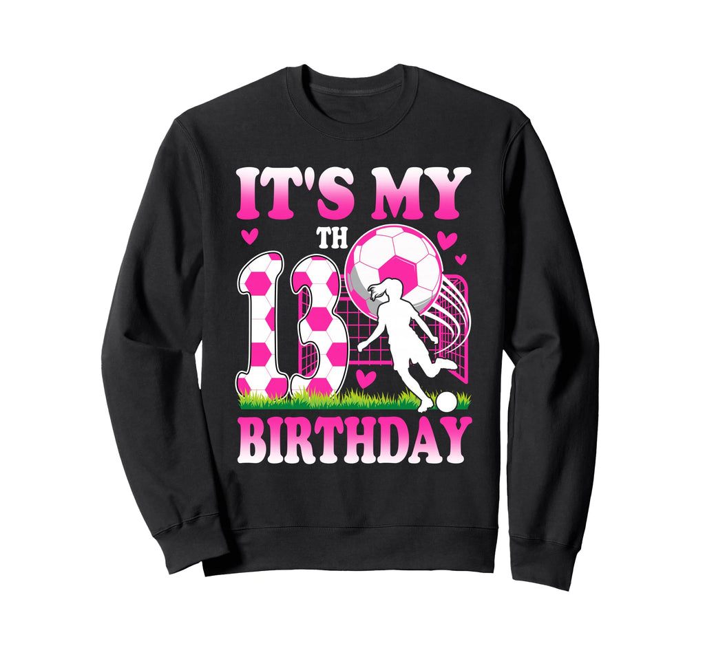 13 Year Old Birthday Soccer Themed Sweatshirt - Minimalist Print Unisex - T-Shirt, Sweatshirt, Hoodie