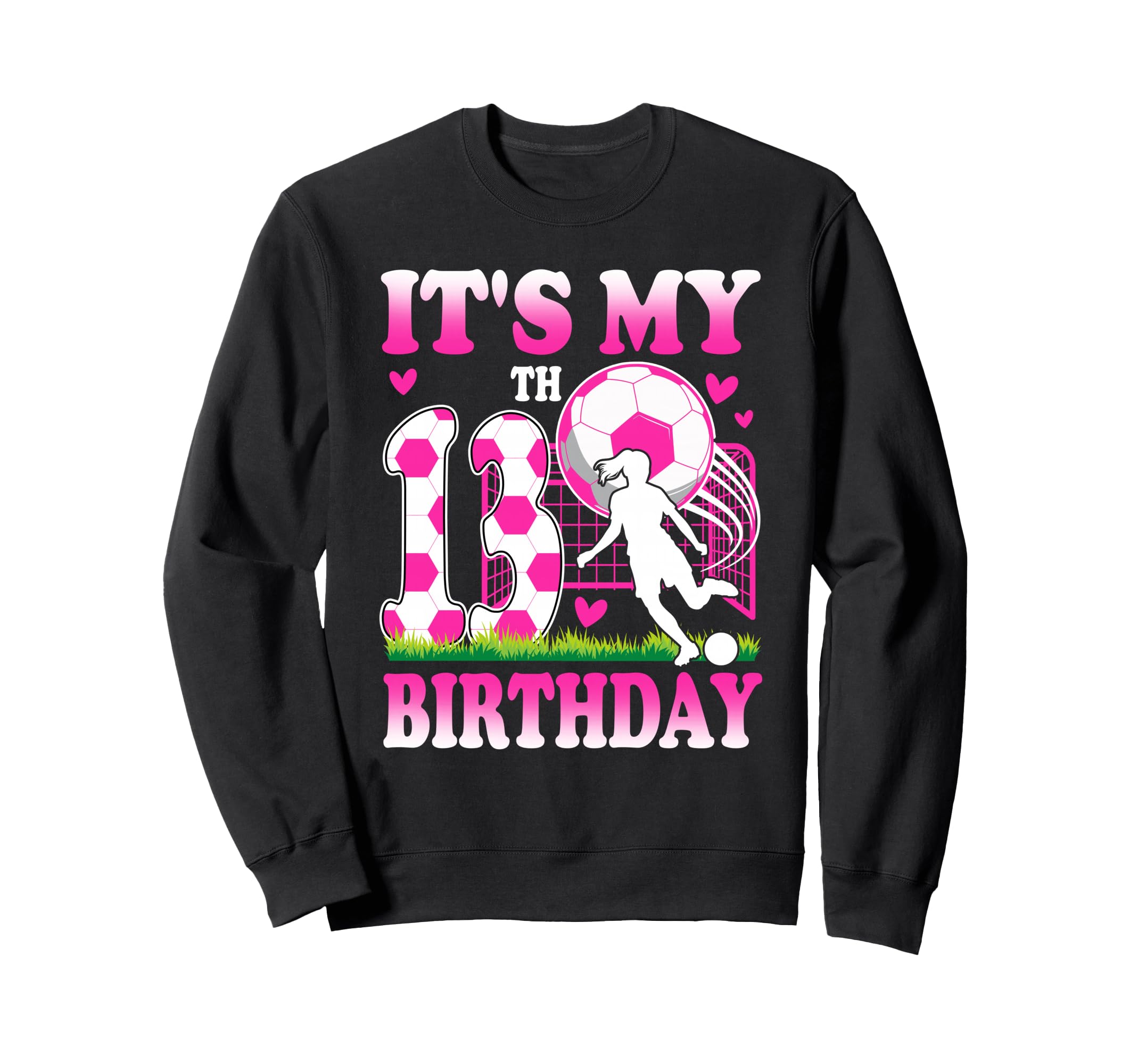 13 Year Old Birthday Soccer Themed Sweatshirt - Minimalist Print Unisex - T-Shirt, Sweatshirt, Hoodie