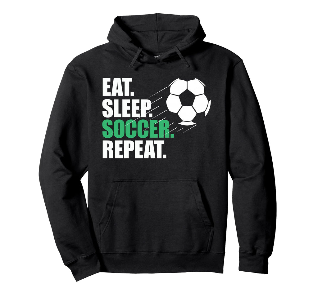 Eat Sleep Soccer Repeat Coaches Hoodie - Aesthetic Graphic Men Women - T-Shirt, Sweatshirt, Hoodie