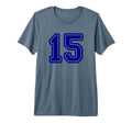 Blue Sport Team 15 Tri Blend T-Shirt - Aesthetic Graphic Unisex - T-Shirt, Sweatshirt, Hoodie