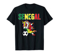 Dabbing Unicorn Senegal Soccer Fans Jersey T-Shirt - Unique Graphic Unisex - T-Shirt, Sweatshirt, Hoodie
