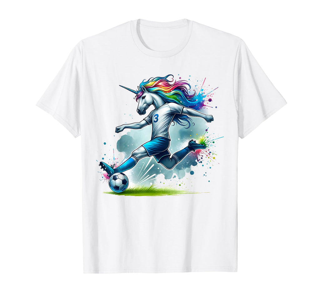 Footballer Unicorn Fans Soccer Team T-Shirt - Graphic Print Men Women - T-Shirt, Sweatshirt, Hoodie