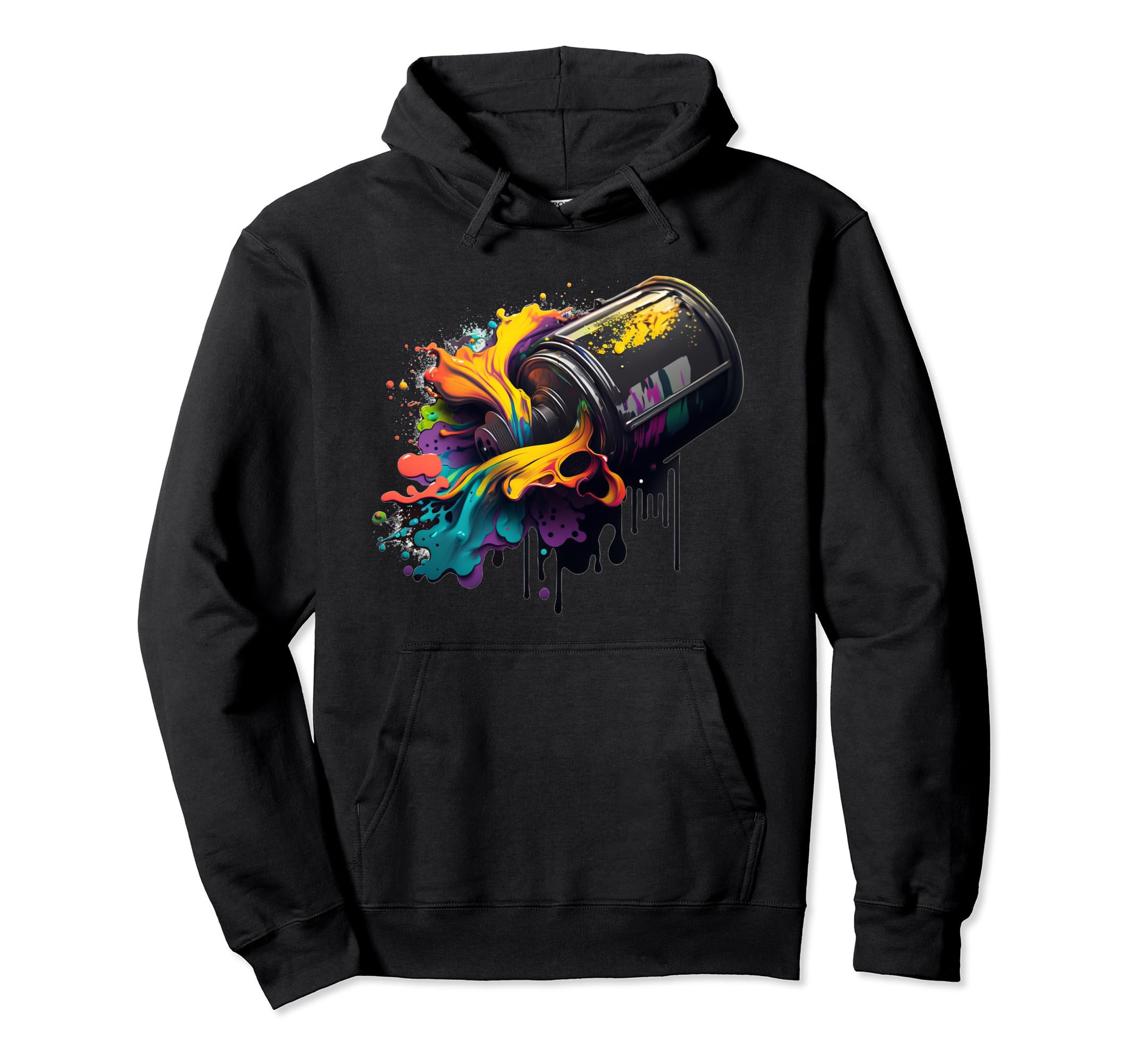 Led Neon Hip Hop Old School Graffiti Tin Hoodie - Graphic Print Unisex - T-Shirt, Sweatshirt, Hoodie