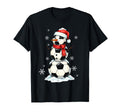Soccer Snowman Holiday Sports Pajamas T-Shirt - Novelty Apparel for Adults - T-Shirt, Sweatshirt, Hoodie