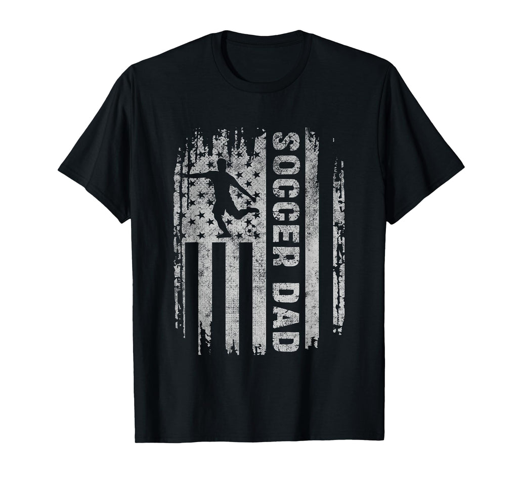 Soccer Dad Flag And Player Silhouette T-Shirt - Trendy Graphic Unisex - T-Shirt, Sweatshirt, Hoodie