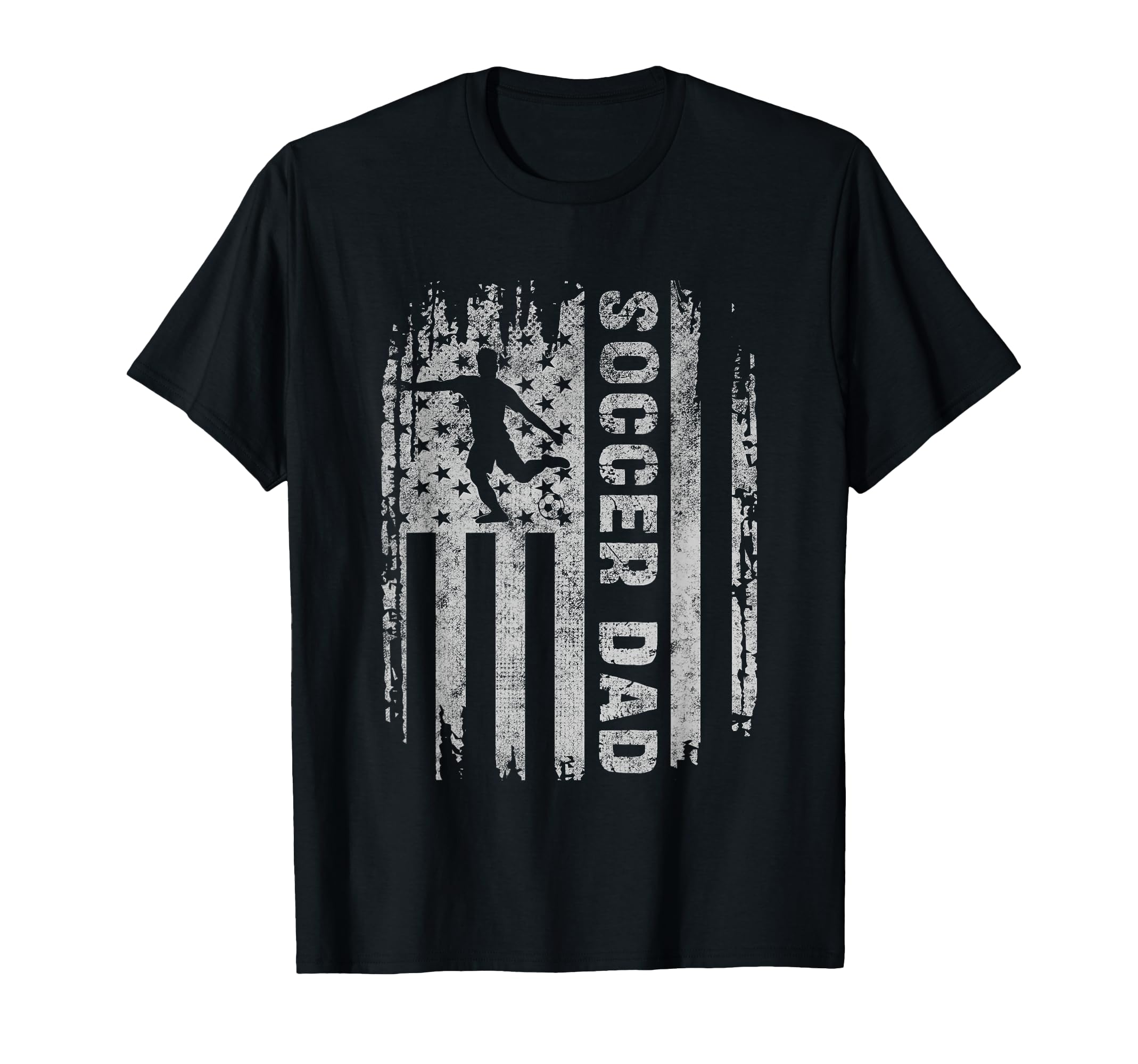Soccer Dad Flag And Player Silhouette T-Shirt - Trendy Graphic Unisex - T-Shirt, Sweatshirt, Hoodie