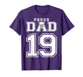 Number 19 Custom Proud Soccer Futbol Dad T-Shirt - Minimalist Print Unisex - T-Shirt, Sweatshirt, Hoodie