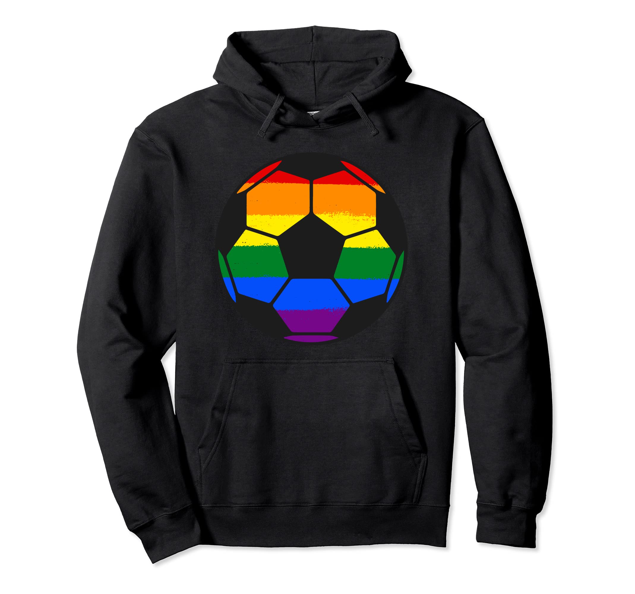 Lgbt Rainbow Flag Soccer Football Gay Hoodie - Casual Everyday Wear Unisex - T-Shirt, Sweatshirt, Hoodie