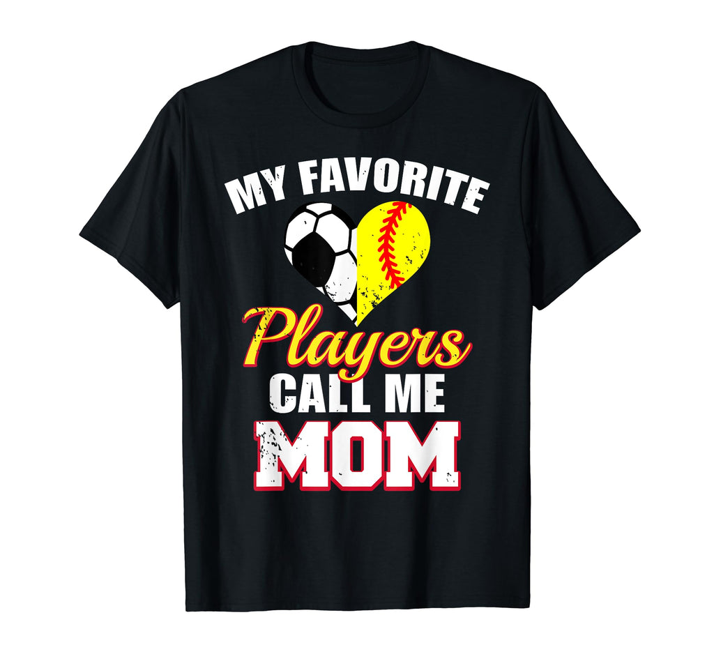 My Favorite Players Call Me Mom T-Shirt - Minimalist Print for Adults - T-Shirt, Sweatshirt, Hoodie