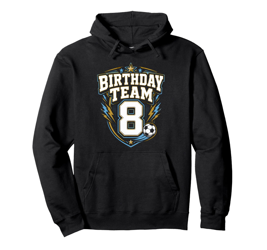 Birthday Team 8Th Birthday Soccer Hoodie - Minimalist Print Men Women - T-Shirt, Sweatshirt, Hoodie