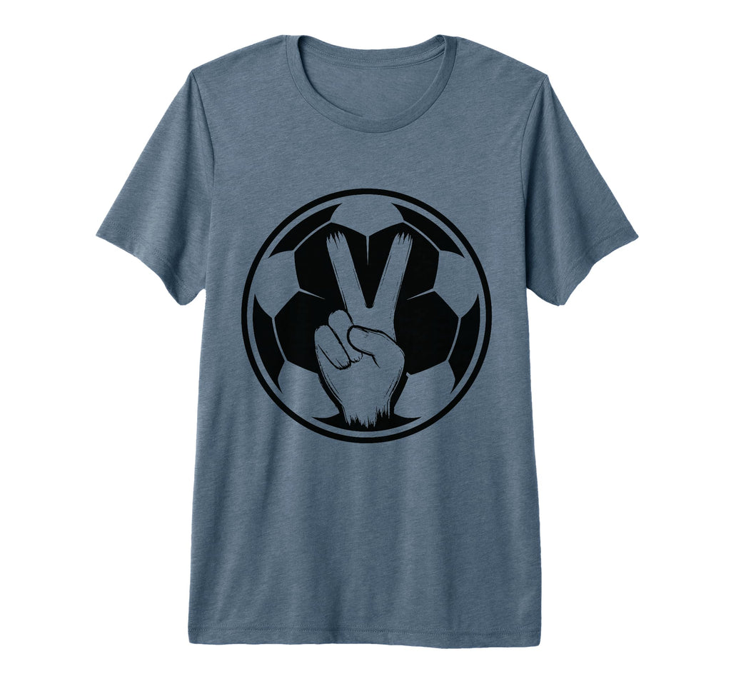 Soccer Peace Sign V Fingers Ball Tri T-Shirt - Streetwear Style Men Women - T-Shirt, Sweatshirt, Hoodie