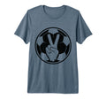 Soccer Peace Sign V Fingers Ball Tri T-Shirt - Streetwear Style Men Women - T-Shirt, Sweatshirt, Hoodie