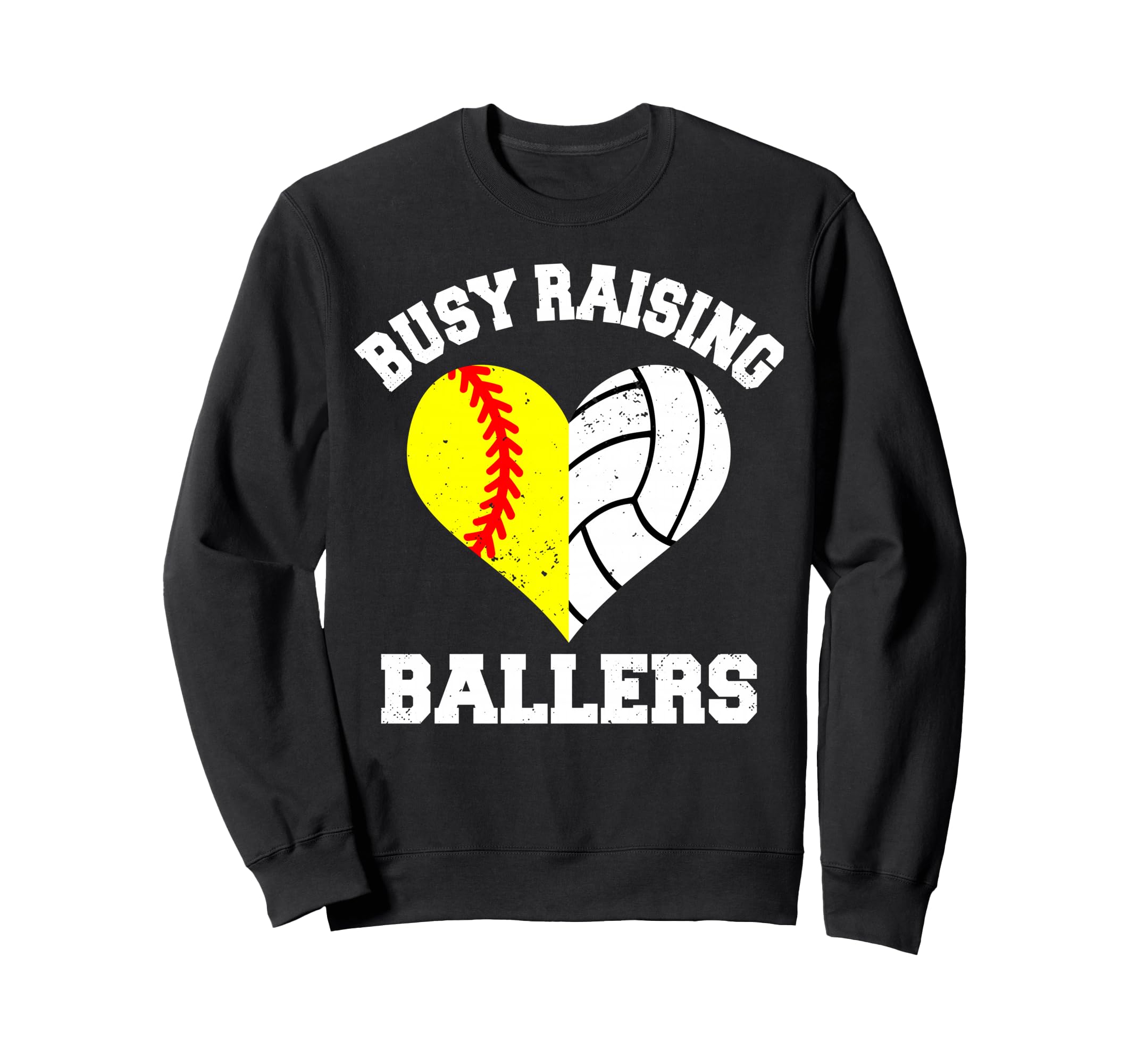 Busy Raising Ballers Softball Sweatshirt - Trendy Graphic Men Women - T-Shirt, Sweatshirt, Hoodie