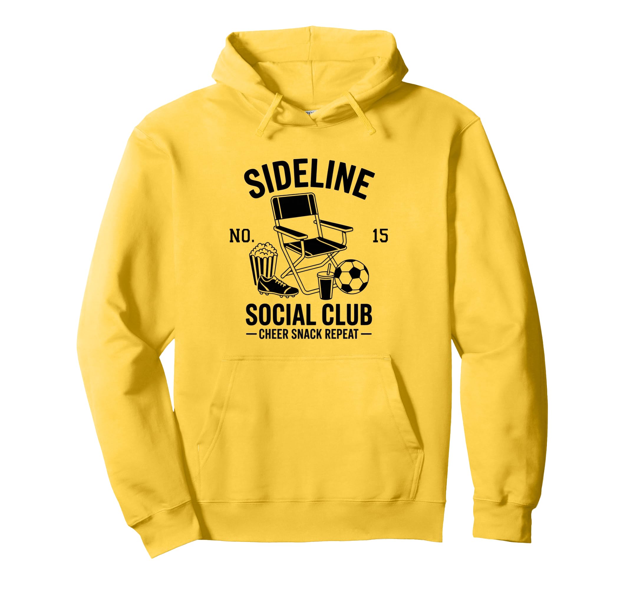 Sideline Social Club Soccer Mom Game Day Hoodie - Graphic Print for Adults - T-Shirt, Sweatshirt, Hoodie