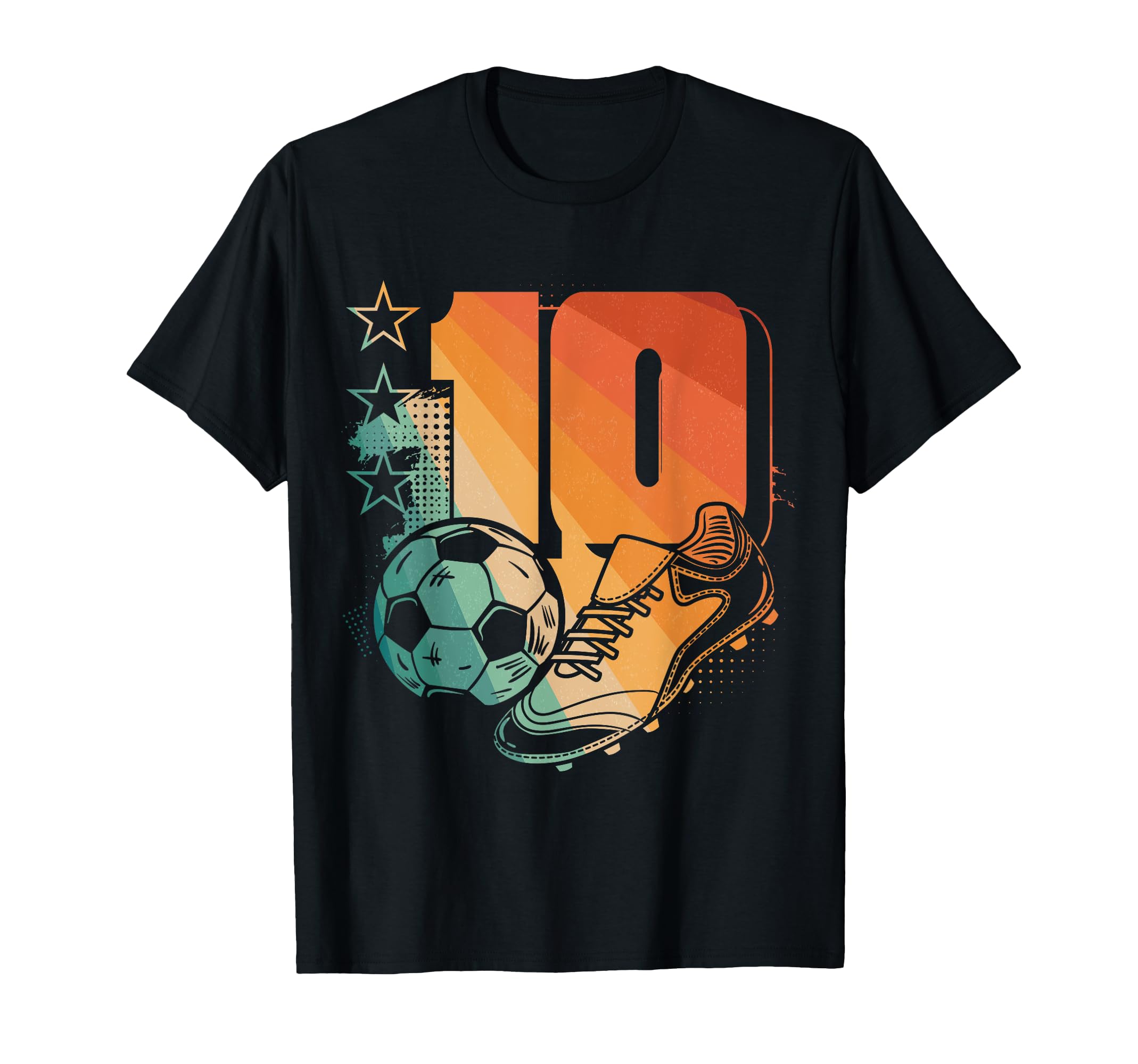 10Th Birthday Soccer Player Football 10 T-Shirt - Aesthetic Graphic Unisex - T-Shirt, Sweatshirt, Hoodie