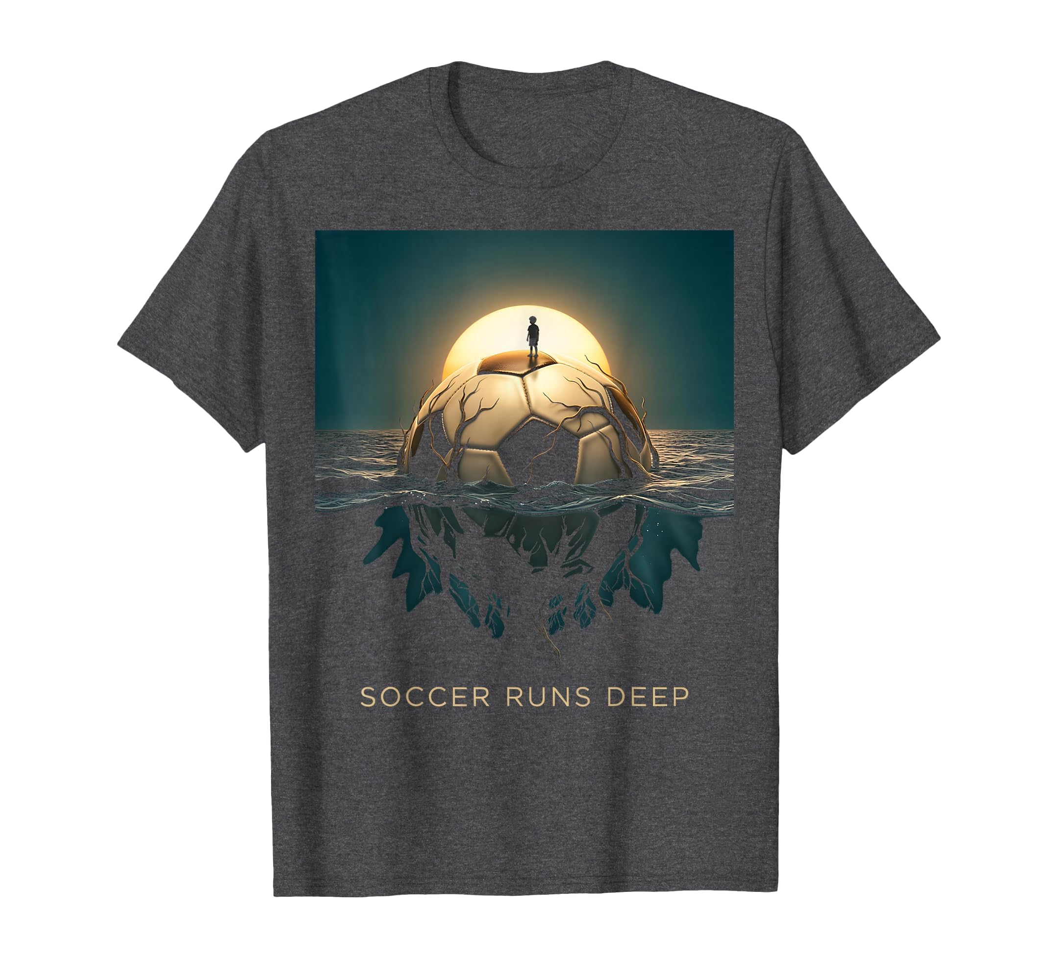 Soccer Runs Deep Soccer T-Shirt - Graphic Print for Adults - T-Shirt, Sweatshirt, Hoodie
