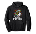 Soccer Father Leopard Heart Colorful Hoodie - Graphic Print Men Women - T-Shirt, Sweatshirt, Hoodie