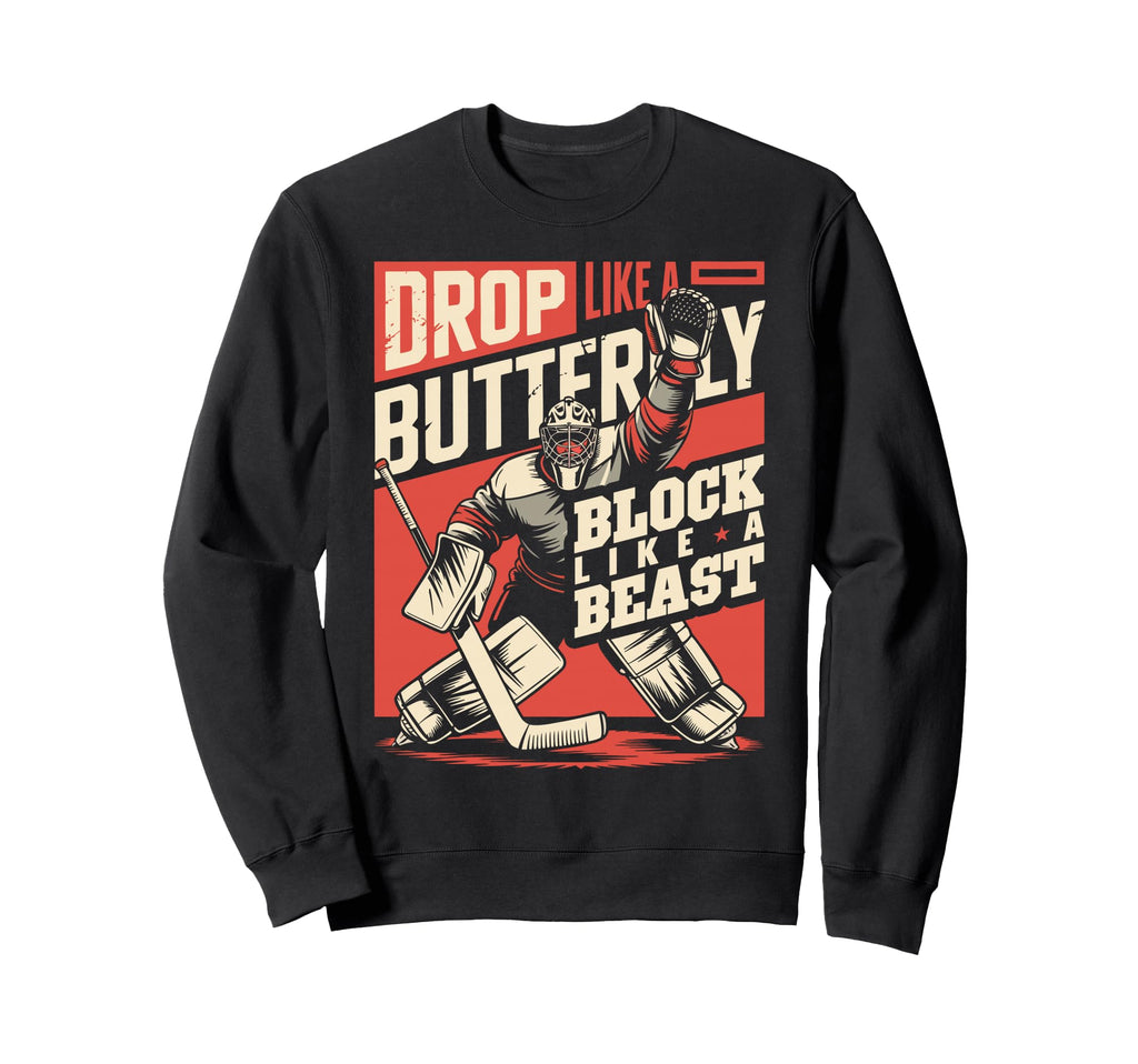 Ice Hockey Goalkeeper Ice Hockey Sweatshirt - Minimalist Print for Adults - T-Shirt, Sweatshirt, Hoodie