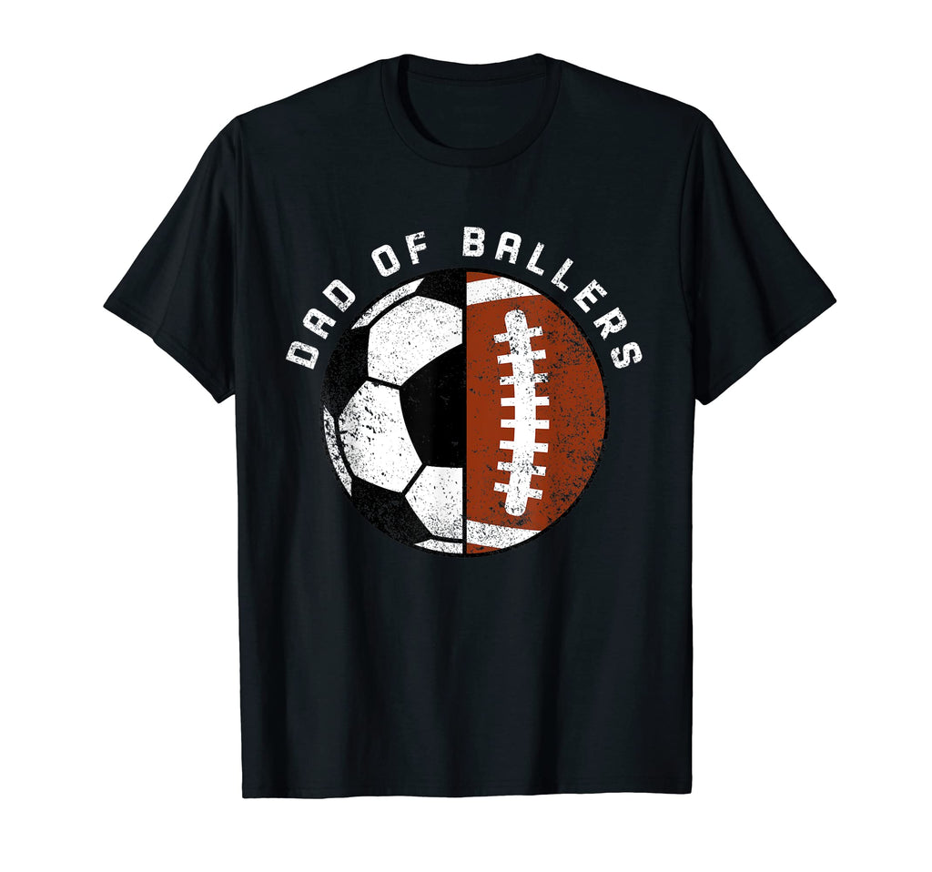 Mens Dad Ballers Funny Soccer Football T-Shirt - Trendy Graphic for Adults - T-Shirt, Sweatshirt, Hoodie