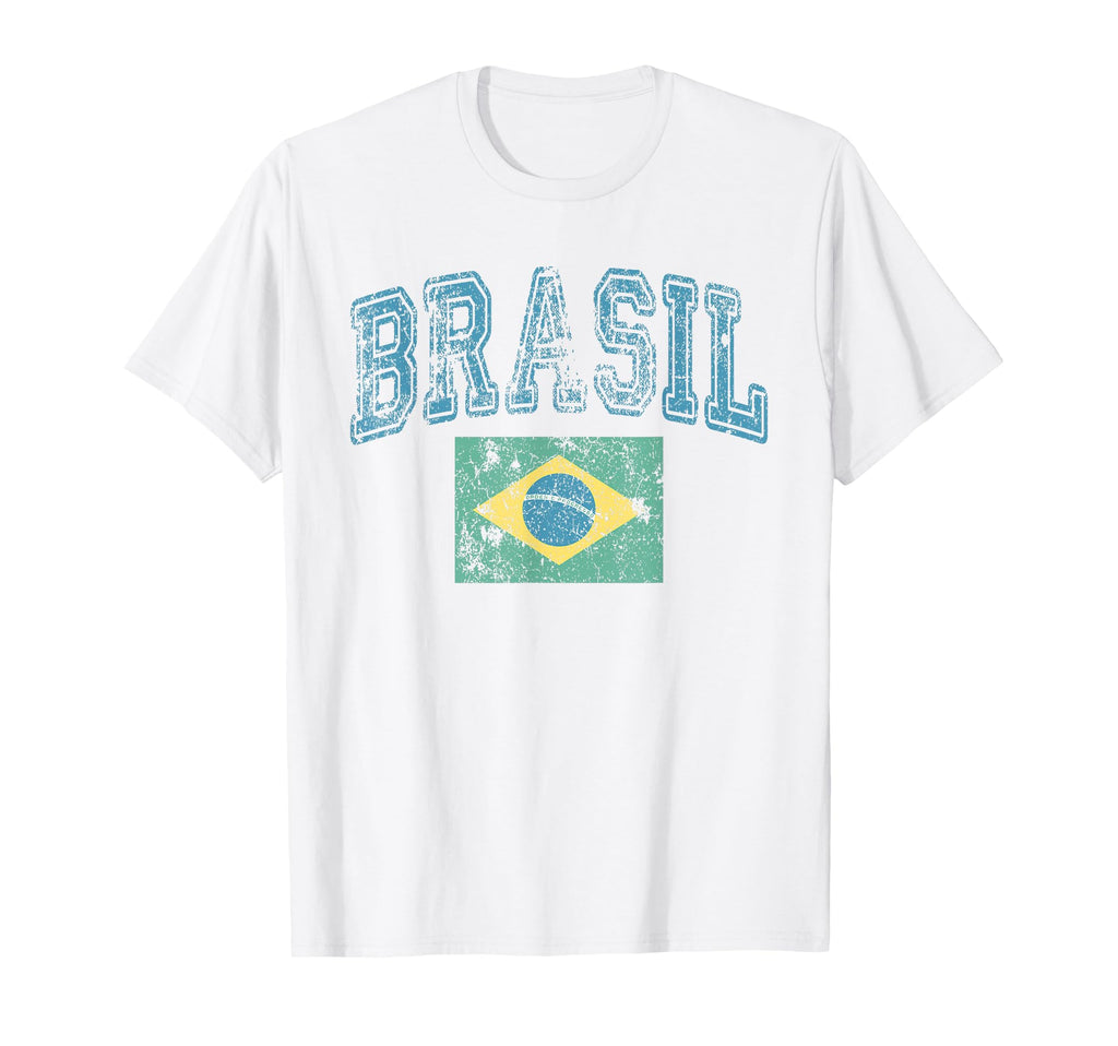 Faded Brasil Brazil Flag Brazilian T-Shirt - Fun Novelty Design Unisex - T-Shirt, Sweatshirt, Hoodie