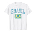 Faded Brasil Brazil Flag Brazilian T-Shirt - Fun Novelty Design Unisex - T-Shirt, Sweatshirt, Hoodie